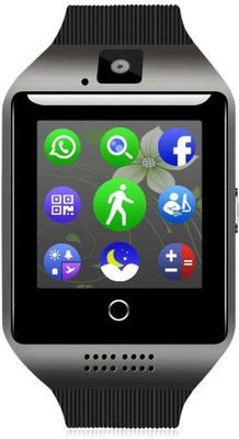 

AMBLINK Q18 Bluetooth Smart Watch with Camera Support SIM Card & TF Card Pedometer Fitness Tracker Watch for Android & IOS Smartwatch(Silver Strap 30)
