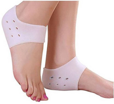 

WDS Silicon Gel Heel Socks for Moisturize and Heal Dry Cracked Heels Heel Support Heel Support (, Orange