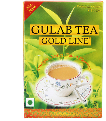 

Gulab Tea Goldline Strong, Tasty & Flavourful Unflavoured Tea(250 g, Box)