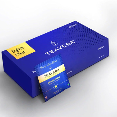 

Teavera English Breakfast Tea - 100 Tea Bags, 200g Black Tea Bags(12 g, Box)