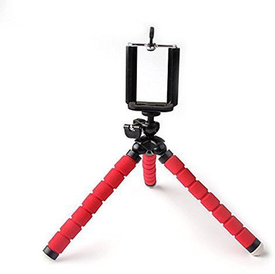 

Loopan Flexible Tripod Stand with Universal Smartphone Clip Holder for iPhone Android Phone DSLR (red) Tripod(Red, Supports Up to 1000 g)