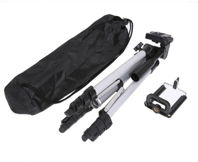 

BUY GENUINE Tripod-3110 Portable Camera Tripod With Three-Dimensional Head & Quick Release Plate For Canon Nikon Sony Cameras Camcorders and mobile holder Tripod(Silver & Black, Supports Up to 1500 g)