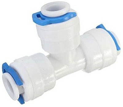 

Pooja Trendz 4 Pcs RO Three Way Tee Union Connector Suited for all type of RO Models-3/8. Solid Filter Cartridge(0.5, Pack of 1)
