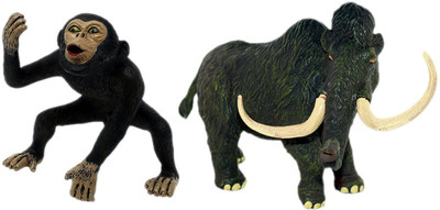 

Tootpado Monkey and Elephant Animal Toy Figure - Pack of 2 (CTNG23) - Big Realistically Detailed(Multicolor)