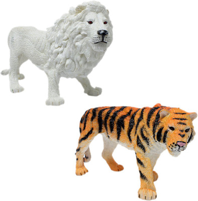 

Tootpado Lion and Tiger Animal Toy Figure - Pack of 2 (CTNG30) - Big Realistically Detailed(Multicolor)