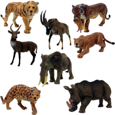 

Tootpado Tiger Goat Deer Animals Toy Figure - Pack of 8 (CTNG67) - Realistically Detailed(Multicolor)