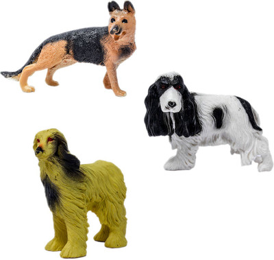 

Tootpado Cocker Spaniel Afghan Hound Retriever Dog Figure Toys - Pack of 3 (CTNG62) - Realistically Detailed Animal Toy Figures Dog Replica Model(Multicolor)