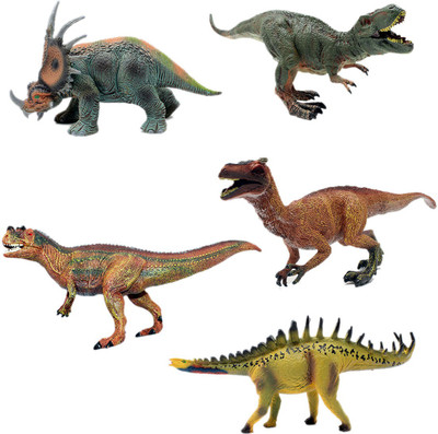 

Tootpado Tyrannosaurus Giganotosaurus T-Rex Dinosaurs Toy - Pack of 5 (CTNG52) - Realistically Detailed Animal Figure(Multicolor)