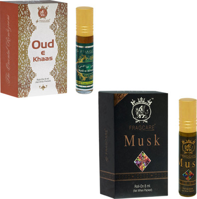 

FRAGCARE ATTAR OUD-E-KHAAS,MUSK Each 8 ml (Set of 2 ) Floral Attar(Floral)