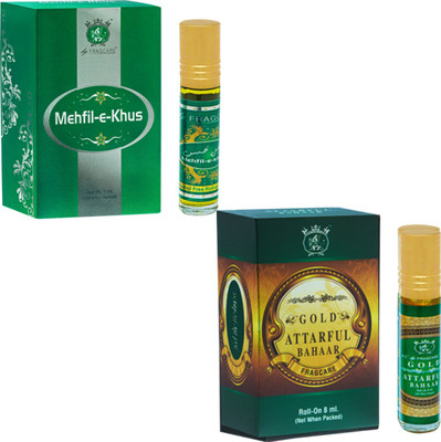 

FRAGCARE ATTAR MEHFIL-E-KHUS,BAHAAR Each 8 ml (Set of 2 ) Floral Attar(Floral)