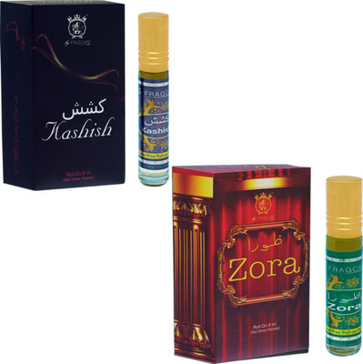 

FRAGCARE ATTAR KASHISH,ZORA Each 8 ml (Set of 2 ) Floral Attar(Floral)