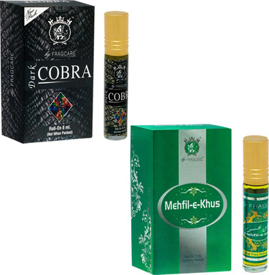 

FRAGCARE ATTAR COBRA,MEHFIL-E-KHUS Each 8 ml (Set of 2 ) Floral Attar(Floral)