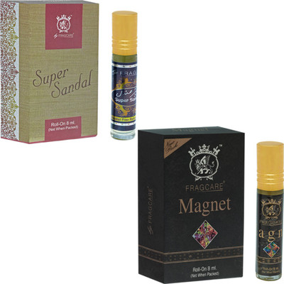 

FRAGCARE ATTAR SUPER SANDAL,MAGNET Each 8 ml (Set of 2 ) Floral Attar(Floral)