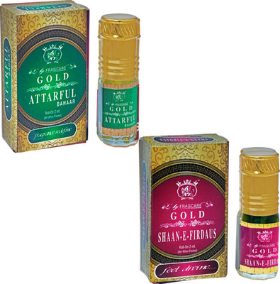 

FRAGCARE ATTAR BAHAAR,SHAAN-E-FIRADAUS Each 2 ml (Set of 2 ) Floral Attar(Floral)