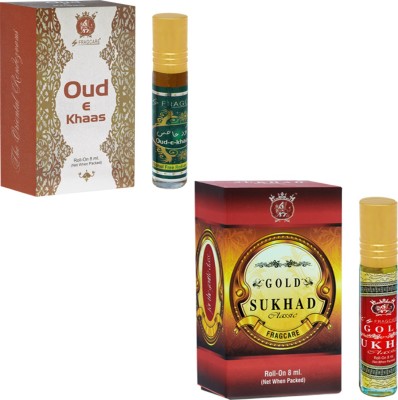 

FRAGCARE ATTAR OUD-E-KHAAS,SUKHAD Each 8 ml (Set of 2 ) Floral Attar(Floral)