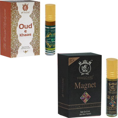 

FRAGCARE ATTAR OUD-E-KHAAS,MAGNET Each 8 ml (Set of 2 ) Floral Attar(Floral)