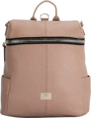 

Caprese Zhil Medium 5 L Backpack(Beige), Dull pink