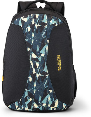 

American Tourister Alto Sch Bag 02 31 L Laptop Backpack(Black, Blue), Olive