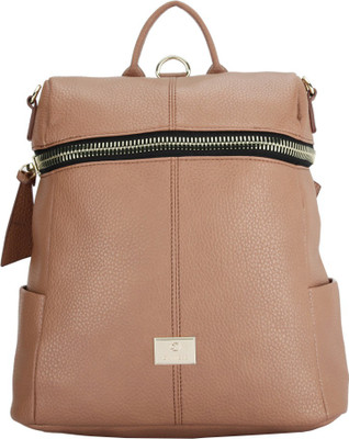 

Caprese Zhil Medium 5 L Backpack(Beige), Pastel brown
