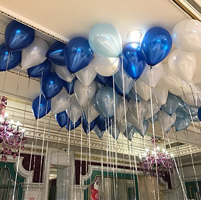 

Art Bundle Solid Happy Birthday Decoration Metallic HD Balloons (Blue + White).-Set of 80 Balloon(Blue, White, Pack of 80)