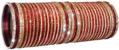 Royal Bangles Metal Zircon Bangle Set(Pack of 62)