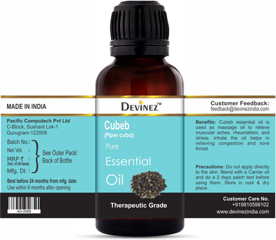 

Devinez Cubeb Essential Oil, 100% Pure, Natural & Undiluted, 30-2082(30 ml)