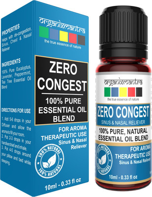 

Organix Mantra Zero Congest Essential Oil Blend, Sinus & Nasal Reliever(10 ml)