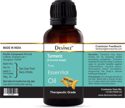 

Devinez 50-2038, Turmeric Essential Oil, 100% Pure, Natural & Undiluted(50 ml)