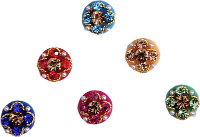 

Sunaina New Love Collection Medium Size Round FOREHEAD Multicolor Bindis(FANCY BINDI)