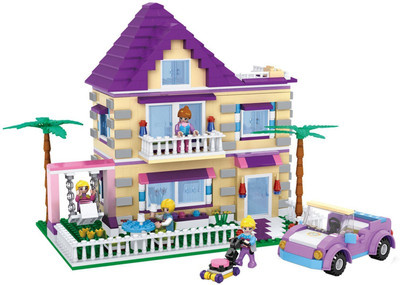 

Webby Dream Girls Holiday Beach Villa Building Blocks Toys(Multicolor)