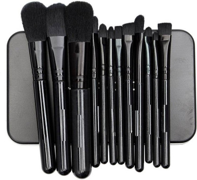 

Skinplus 12 Pcs Cosmetic Makeup Brush Set (black)(Pack of 12)