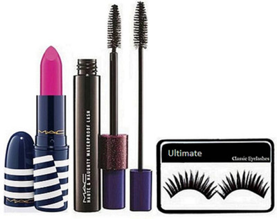 

Ultimate eyelashes & matte finish lipstick & haute & naughty waterproof lash mascara(Set of 3)