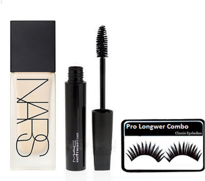 

pro longwear combo Eyelashes, Nars Foundation, Mac Haute & Naughty Mascara(Set of 3)