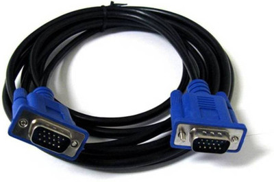 

ShopyBucket High Quality Full Copper 10 MTR Male To Male VGA Cable (Black) VGA Cable(Compatible with Computer, tv, Black)
