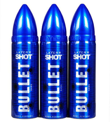 

Layer'r Shot BANG Perfume Body Spray - For Men(360 ml, Pack of 3)