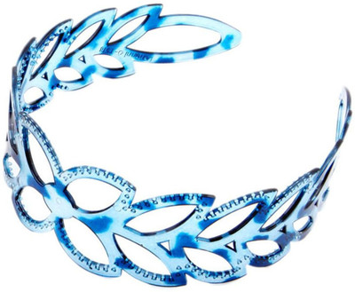

Sanjog Zig Zag Blue Plastic Hair band - Pack of 2 Hair Band(Blue)