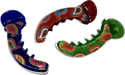 

New Arihant Traders New Arihant Traders- Premium Quality Mirch/Banana Shape Clip for Women & Girls (Multicolor-3 pieces) Hair Claw, Hair Clip, Hair Accessory Set, Bun Clip, Back Pin(Multicolor)