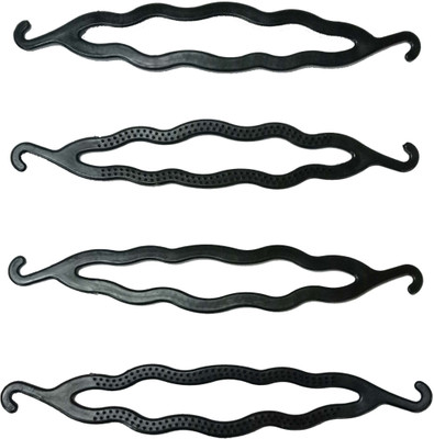 

Bella Hararo Bun Maker Clip Set of 4 Bun Stick(Black)