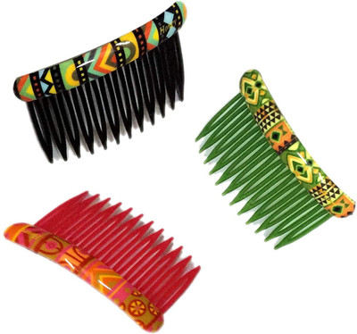 

New Arihant Traders New Arihant Traders- Premium Quality Hair Pin/Side Comb Pin/Juda Pin for Women & Girls (Multicolor Comb Shape Pin-3 pieces) Hair Claw, Hair Clip, Hair Accessory Set, Bun Clip, Back Pin(Multicolor)
