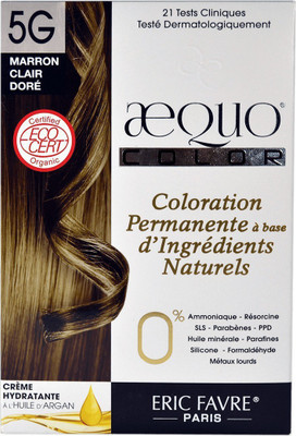 

aequo bypurenaturals Hair Color Organic 5G Golden Light Brown French Import Dermat Kit Hair Color(Marron Clare Dore)