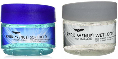 

Park Avenue SOFT HOLD HAIR STYLING GEL + WET LOOK HAIR STYLING GEL ( 300 ×2 GM , PACK OF 2 ) Gel(600 g)