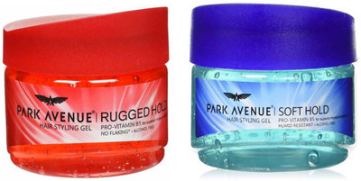 

Park Avenue SOFT HOLD HAIR STYLING GEL + RUGGED HAIR STYLING GEL ( 300 ×2 GM , PACK OF 2 ) Gel(600 g)
