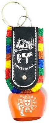 

SSEmp Big size Switzerland Cow Bell Keyring - Gift of love and friendship Key Chain