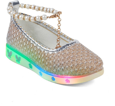 

KITTENS Girls Slip on Ballerinas(Gold