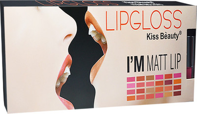 

Kiss Beauty I'M Matte Liquid Lipgloss Lipstick 7575B(7 ml, Multicolor)