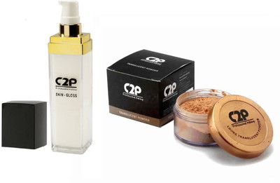 

C2P Professional Make-Up C2P Loose Translucent Powder 7 & Skin Gloss Combo(Pack of 2)