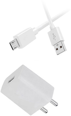 DAKRON Wall Charger Accessory Combo for Micromax Spark 4G(White)