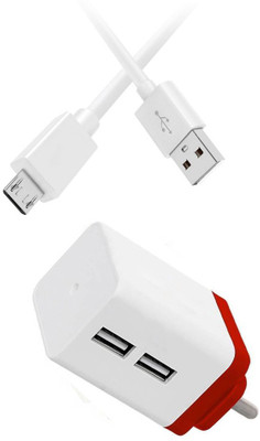 DAKRON Wall Charger Accessory Combo for Micromax Spark 4G(White)
