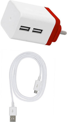 DAKRON Wall Charger Accessory Combo for Samsung Galaxy J3 Pro(White)