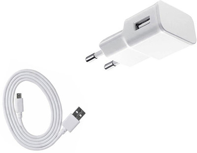 DAKRON Wall Charger Accessory Combo for Micromax Canvas 6(White)